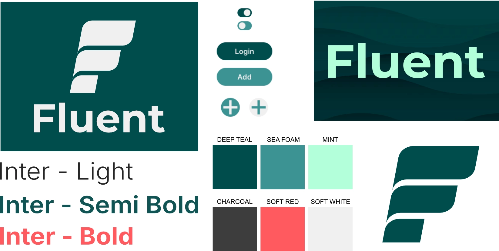 Fluent Logo Mark, Inter Typography and Design Tokens